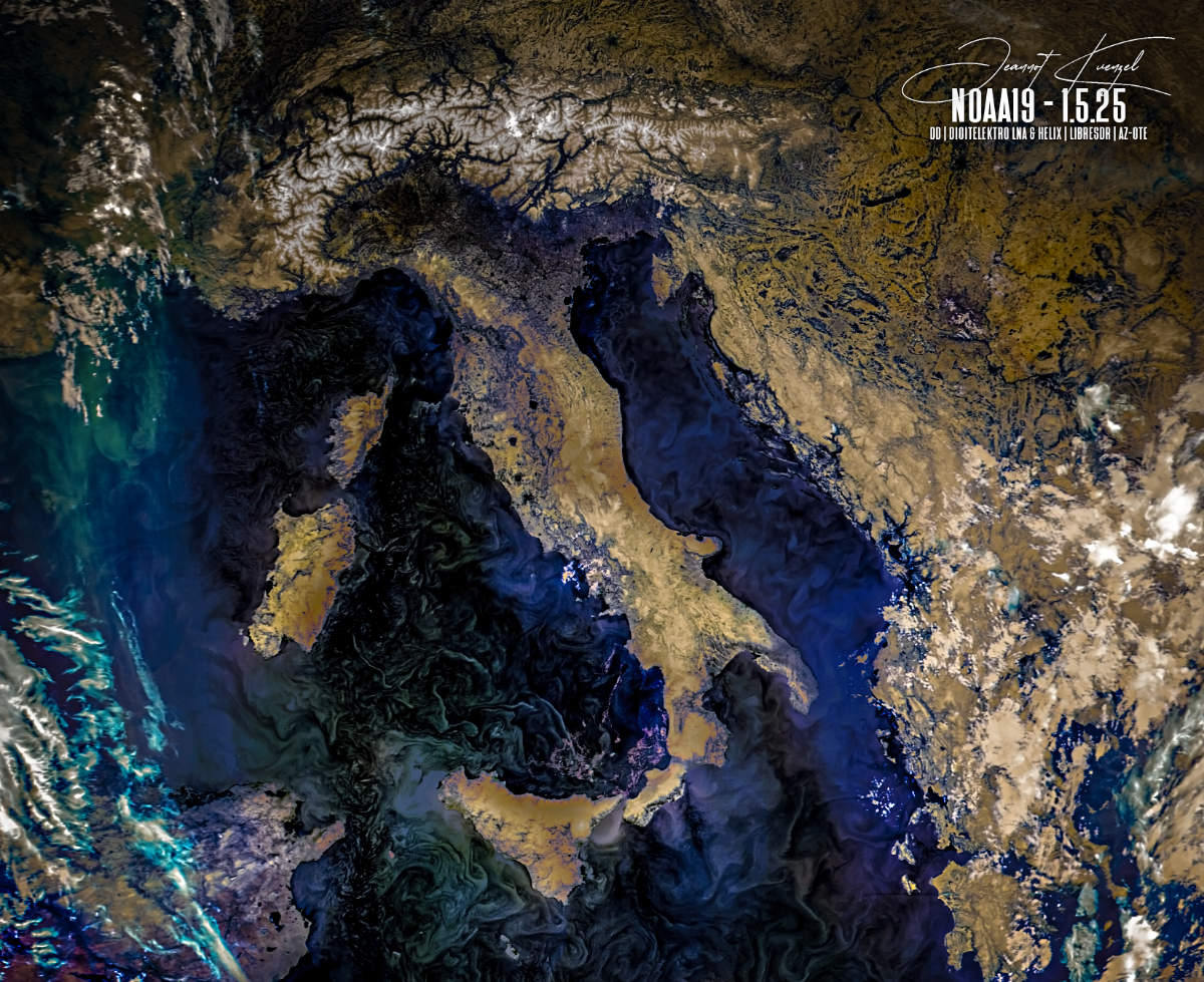 5.25 Noaa19 avhrr 3 AVHRR 3b45 IR False Color D1